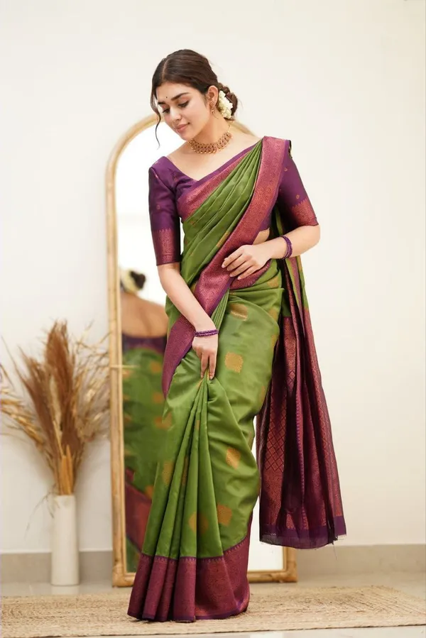 GREEN_PURE_BANARASI_SAREE